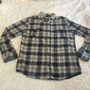 Hurley Medium Plaid Flannel Button Down Shirt